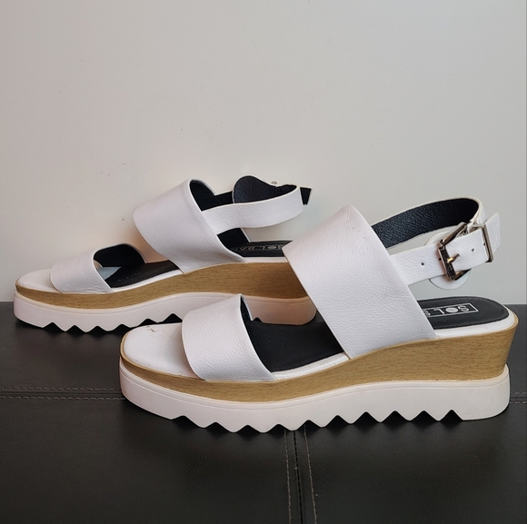 SOL SANA - White Leather Platform Sandal - Picture 10 of 16